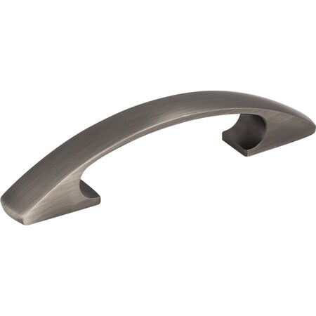 Elements 3" Center-to-Center Brushed Pewter Arched Strickland Cabinet Pull 771-3BNBDL